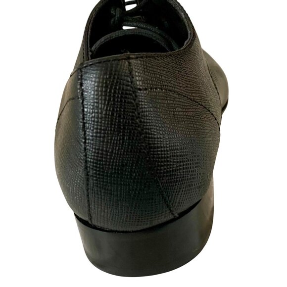 BP Albert Plain Toe Derby Black Saffiano Leather 9 Ortholite Eco Insole New - Picture 5 of 8